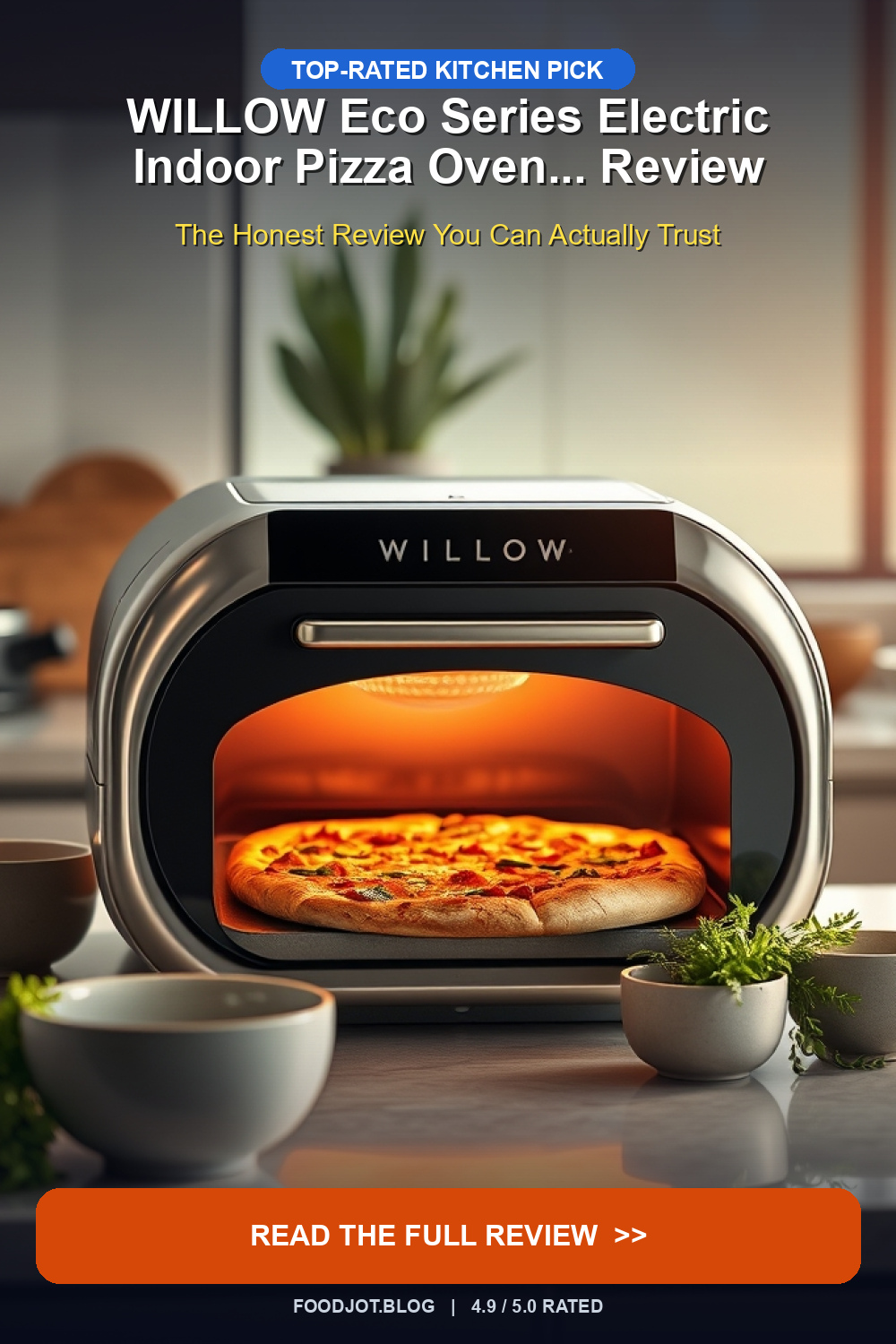 WILLOW Eco Series Electric Indoor Pizza Oven... Re... - Pinterest Pin