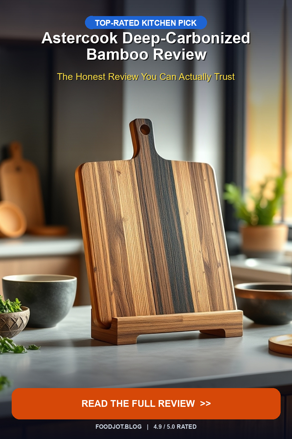 Astercook Deep-Carbonized Bamboo Review - Pinterest Pin