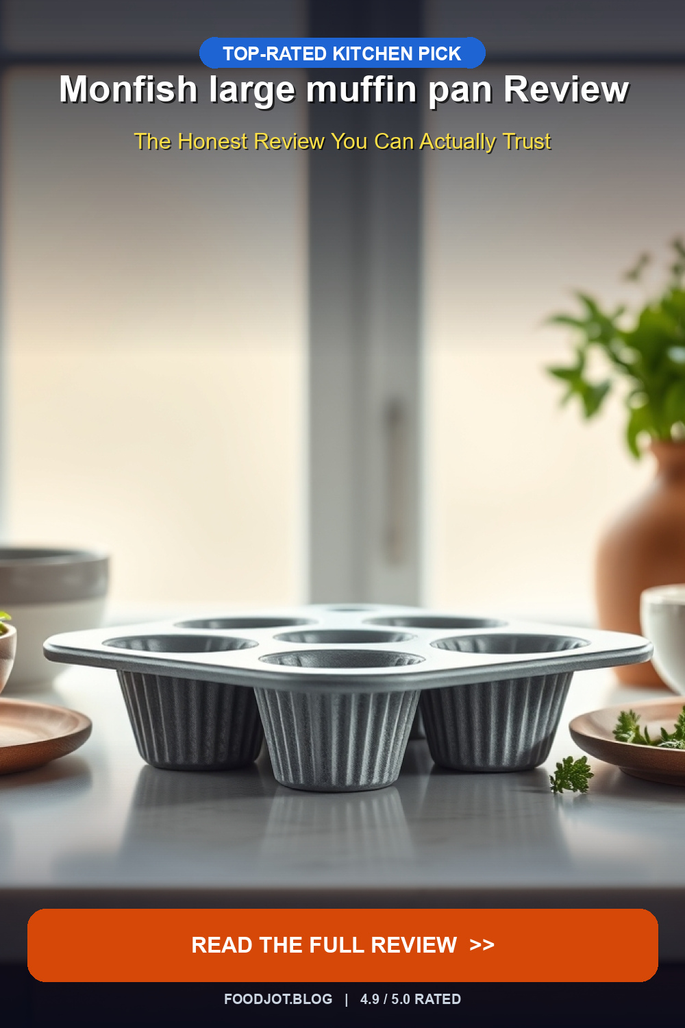 Monfish large muffin pan Review - Pinterest Pin