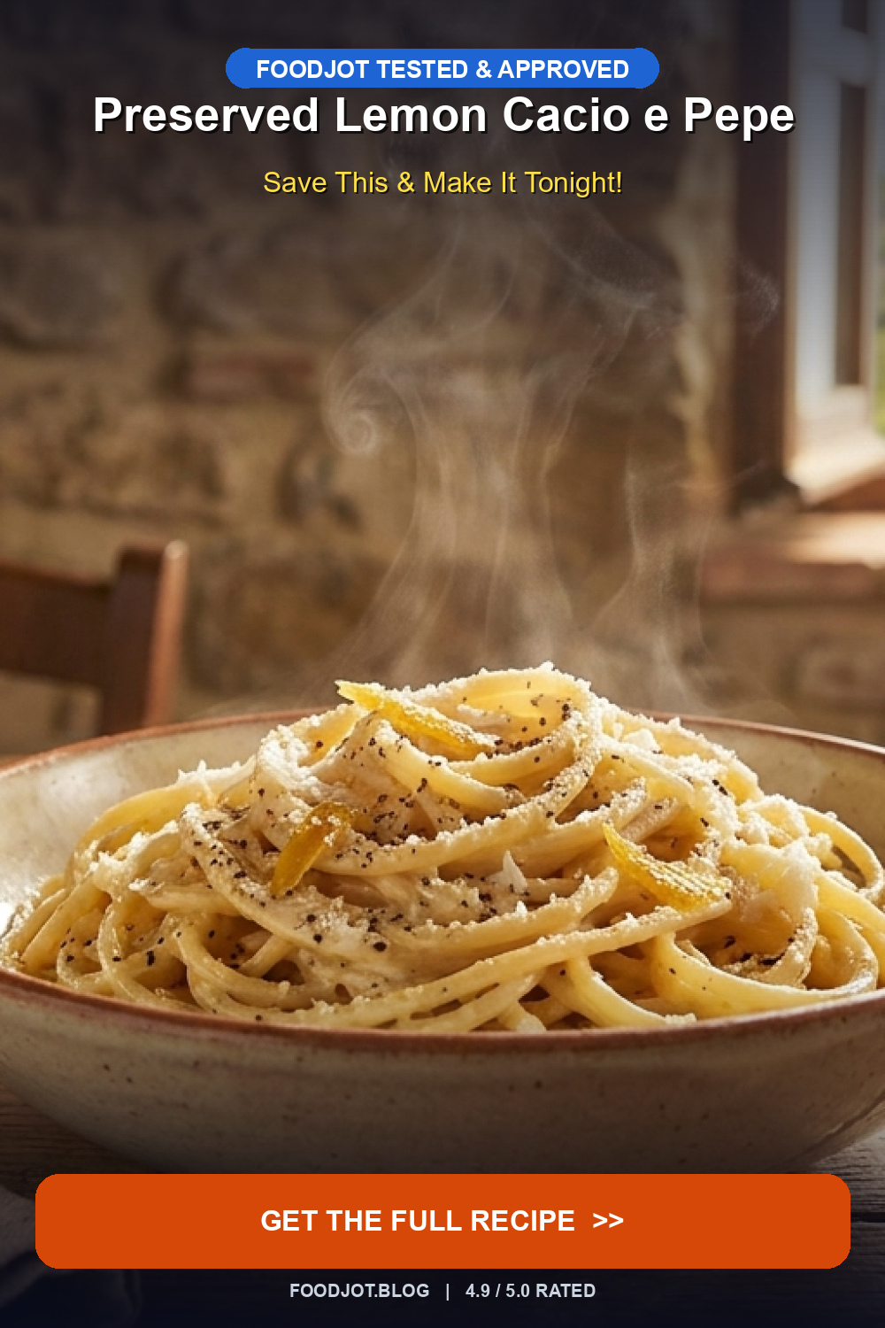 Preserved Lemon Cacio e Pepe — The 4-Ingredient Ro... - Pinterest Pin